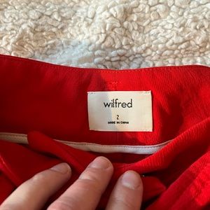 Wilfred red tie front pants